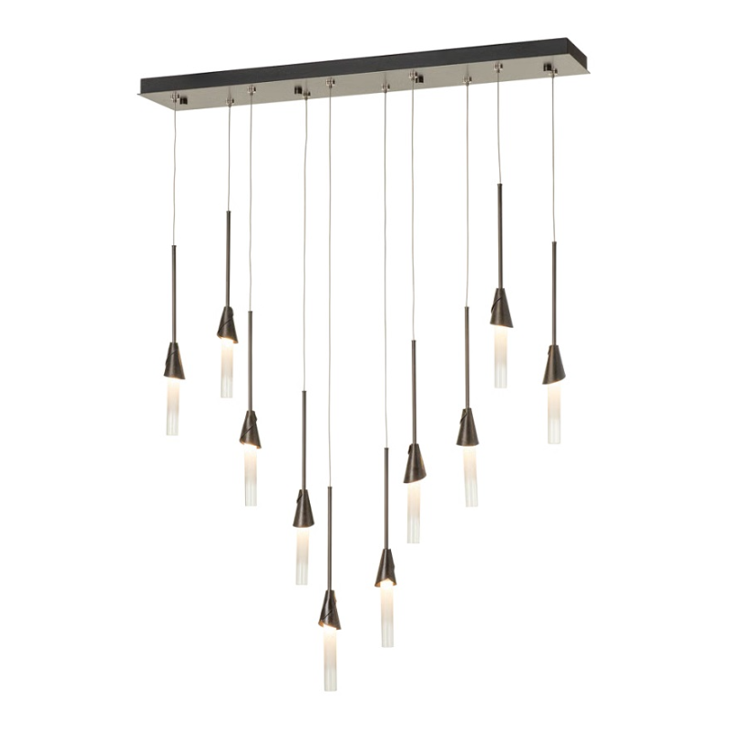 Hubbardton Forge 131165 Lilium 10-lt 45" LED Linear Pendant - Dark Smoke