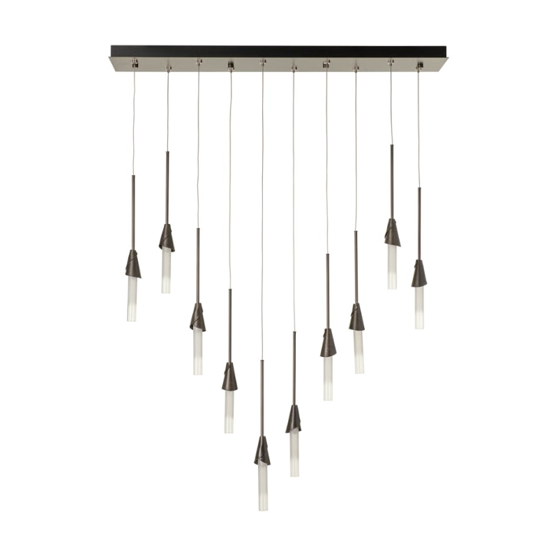 Hubbardton Forge 131165 Lilium 10-lt 45" LED Linear Pendant - Dark Smoke