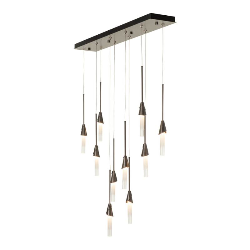 Hubbardton Forge 131165 Lilium 10-lt 45" LED Linear Pendant - Dark Smoke
