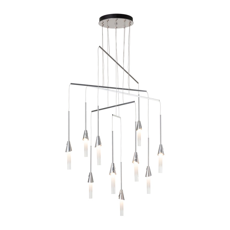 Hubbardton Forge 131166 Lilium 10-lt 35" LED Mobile Pendant - Sterling
