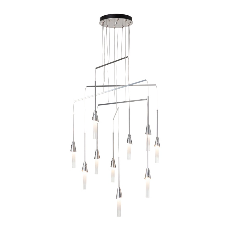 Hubbardton Forge 131166 Lilium 10-lt 35" LED Mobile Pendant - Sterling