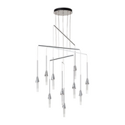Hubbardton Forge 131166 Lilium 10-lt 35" LED Mobile Pendant - Sterling