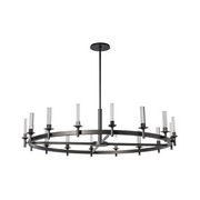 Hubbardton Forge 131621 Windsor 16-lt 61" LED Chandelier - Oil Rubbed Bronze/Frosted Glass
