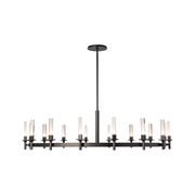 Hubbardton Forge 131621 Windsor 16-lt 61" LED Chandelier - Oil Rubbed Bronze/Frosted Glass
