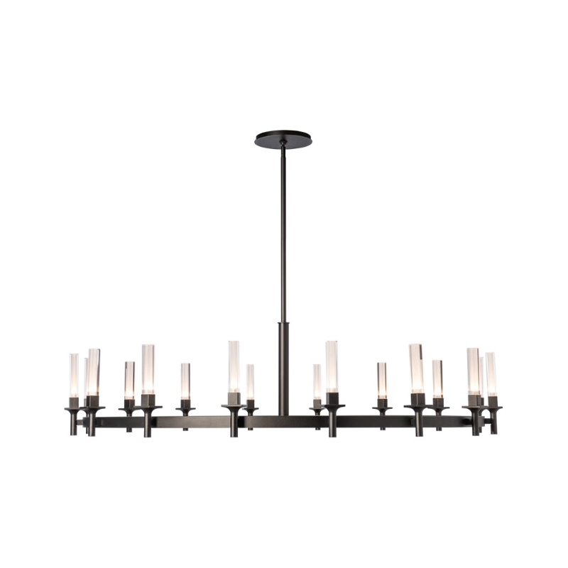 Hubbardton Forge 131621 Windsor 16-lt 61" LED Chandelier - Oil Rubbed Bronze/Frosted Glass