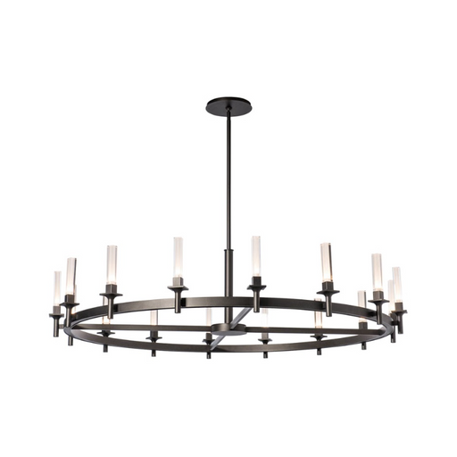 Hubbardton Forge 131621 Windsor 16-lt 61" LED Chandelier - Oil Rubbed Bronze/Frosted Glass