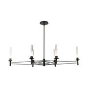 Hubbardton Forge 131623 Truss 6-lt 50" LED Linear Chandelier - Black