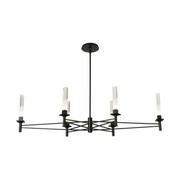 Hubbardton Forge 131623 Truss 6-lt 50" LED Linear Chandelier - Black