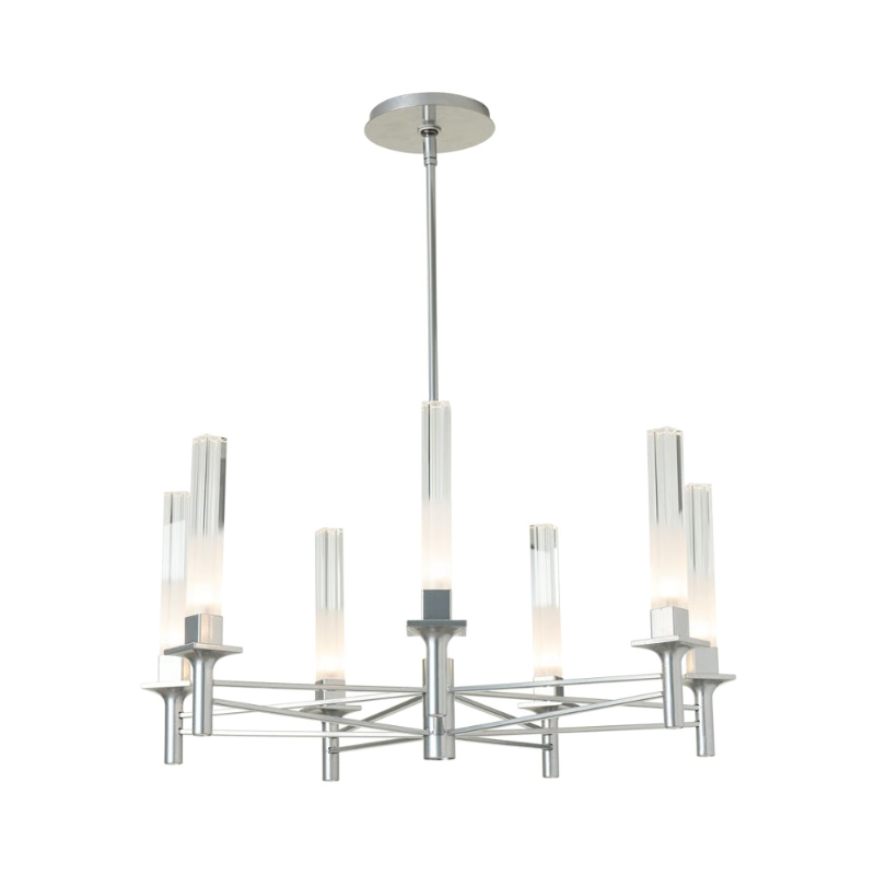 Hubbardton Forge 131624 Truss 7-lt 29" LED Round Chandelier - Sterling