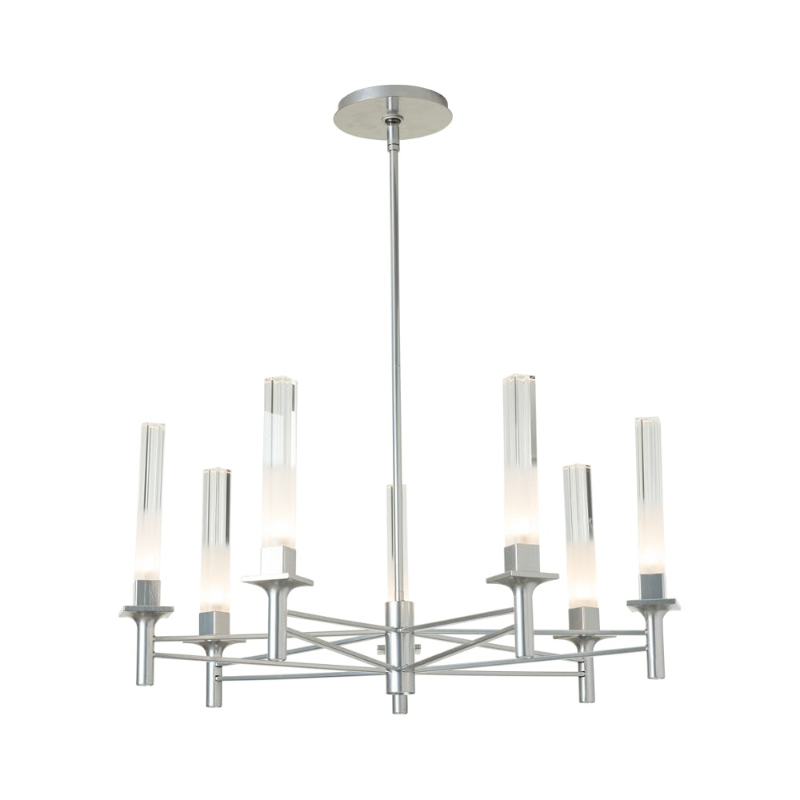 Hubbardton Forge 131624 Truss 7-lt 29" LED Round Chandelier - Sterling
