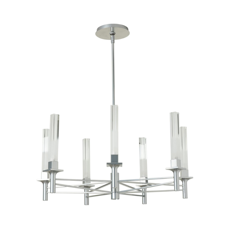 Hubbardton Forge 131624 Truss 7-lt 29" LED Round Chandelier - Sterling