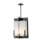 Hubbardton Forge 132043 Summit 4-lt 23" Lantern - Black/Frosted Glass