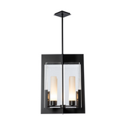 Hubbardton Forge 132043 Summit 4-lt 23" Lantern - Black/Clear Glass