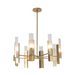Hubbardton Forge 132045 Summit 8-lt 31" Pendant - Modern Brass/Frosted Glass