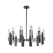 Hubbardton Forge 132047 Summit 12-lt 40" Pendant - Dark Smoke/Clear Glass