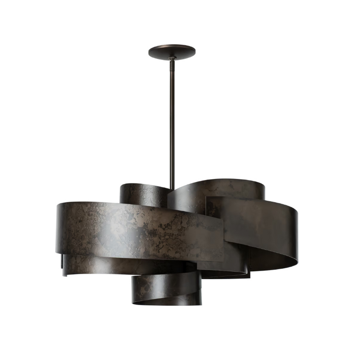 Hubbardton Forge 132117 Zen 6-lt 34" Pendant - Dark Smoke