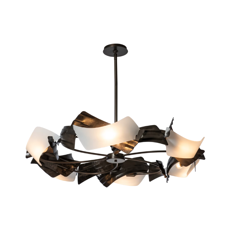 Hubbardton Forge 132161 Crest 6-lt 38" Pendant - Dark Smoke