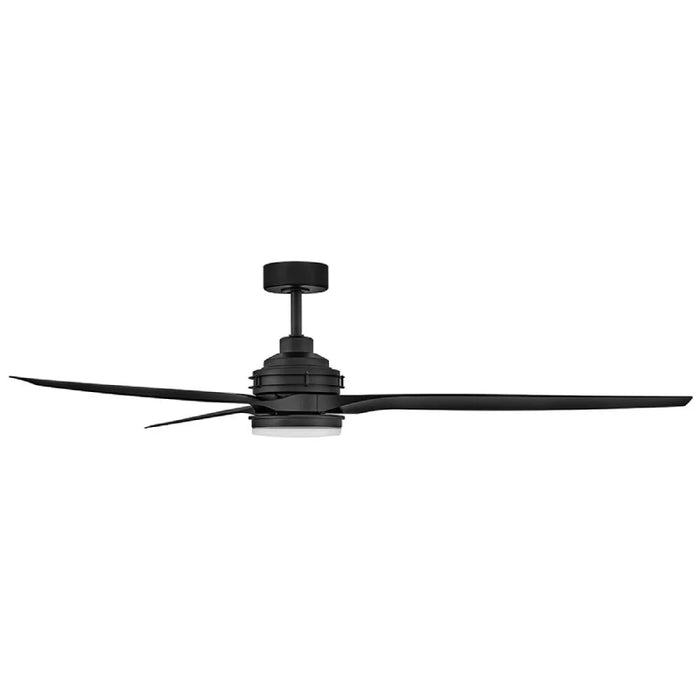 Hinkley 900172F Artiste 72" Outdoor Ceiling Fan with LED Light Kit - Matte Black