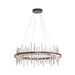 Hubbardton Forge Cityscape Circular 139910 38" LED Pendant - Dark Smoke/Sterling