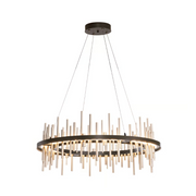 Hubbardton Forge Cityscape Circular 139910 38" LED Pendant - Oil Rubbed Bronze/Soft Gold