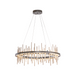 Hubbardton Forge Cityscape Circular 139910 38" LED Pendant - Natural Iron/Soft Gold