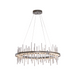 Hubbardton Forge Cityscape Circular 139910 38" LED Pendant - Natural Iron/Sterling
