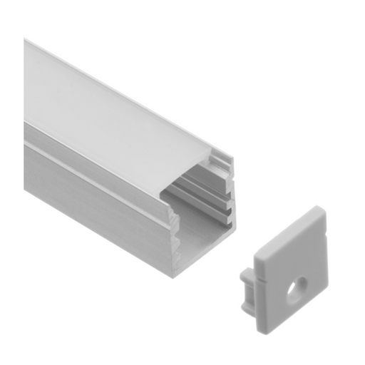Lotus LH-1415 8-ft Surface Mount Aluminum Profile with White Diffused Cover (Pack of 10)