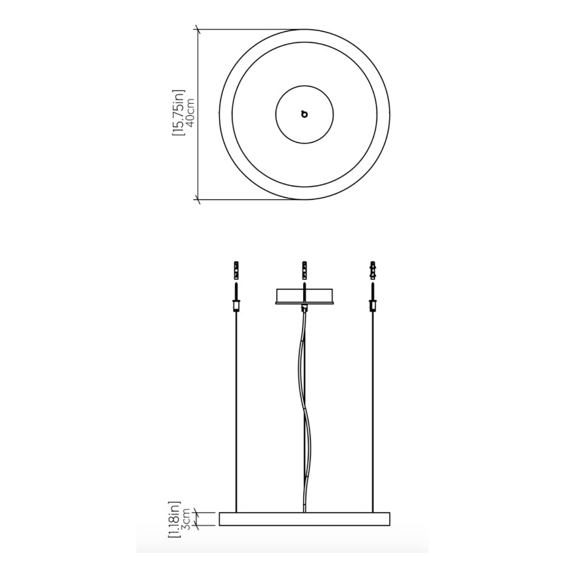 Accord 1415LED Frame 1-lt 16" LED Pendant
