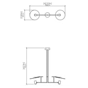 Accord 1421 Dot 2-lt 43" LED Pendant