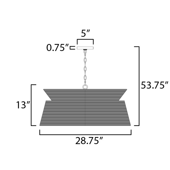 Maxim 14416 Tulum 6-lt 29" Chandelier