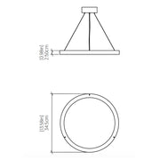 Accord 1441 Naia 1-lt 14" LED Pendant