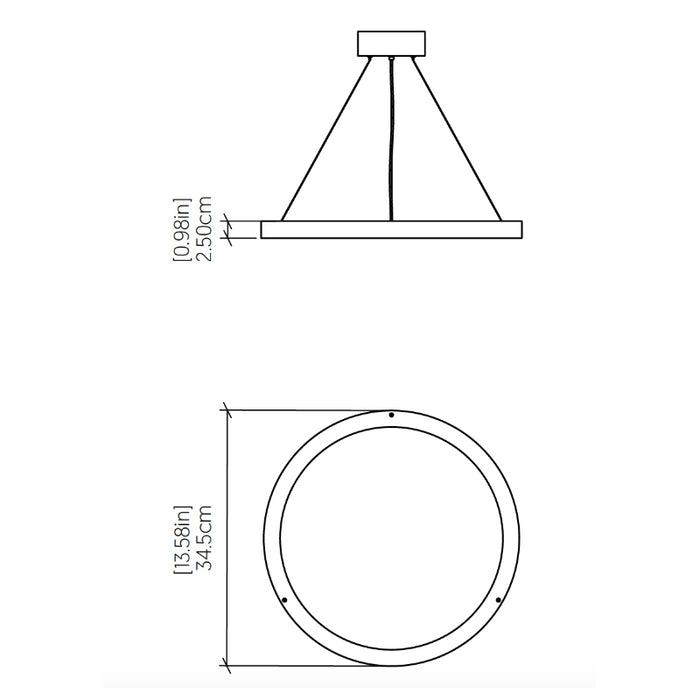 Accord 1441 Naia 1-lt 14" LED Pendant