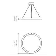 Accord 1442 Naia 1-lt 21" LED Pendant