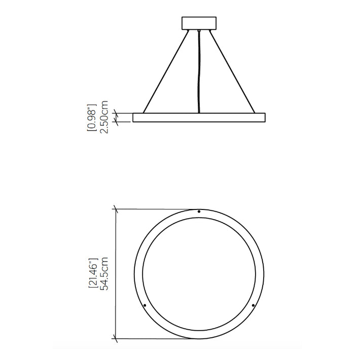 Accord 1442 Naia 1-lt 21" LED Pendant
