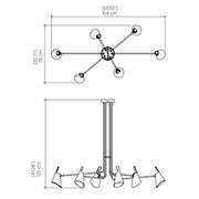 Accord 1447 Balance 6-lt 61" LED Pendant