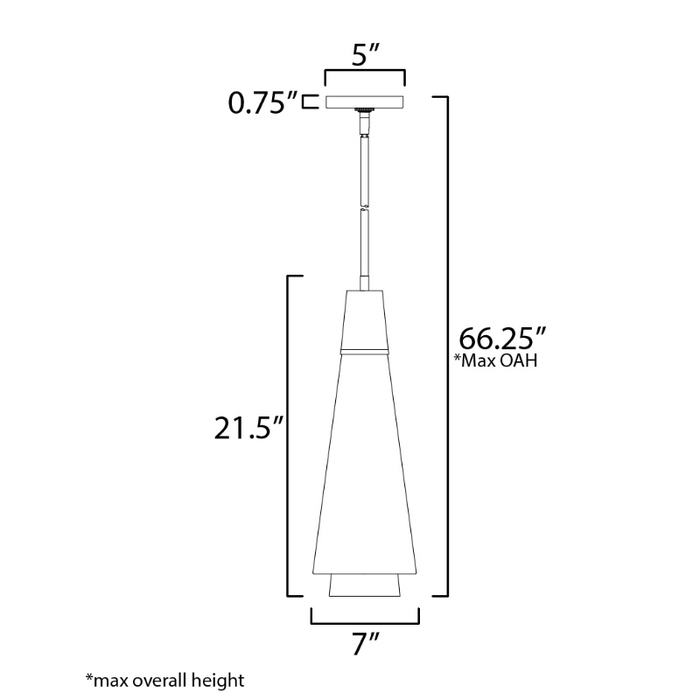 Maxim 14481 Sumatra 1-lt 7" Pendant