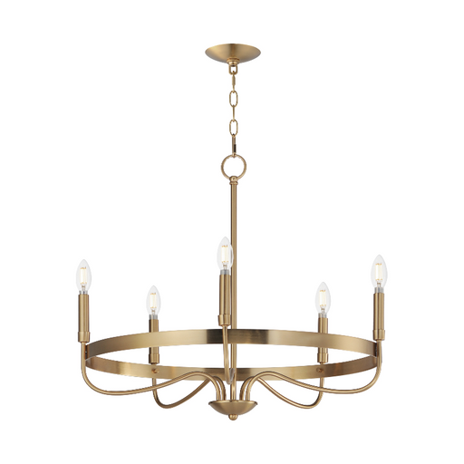 Maxim 14495 Frankie 5-lt 26" Chandelier - Heritage Brass