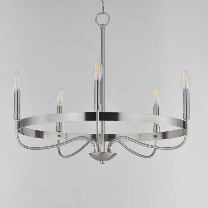 Maxim 14495 Frankie 5-lt 26" Chandelier - Satin Nickel