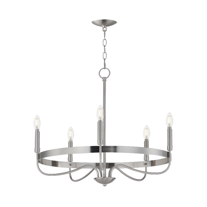 Maxim 14495 Frankie 5-lt 26" Chandelier - Satin Nickel