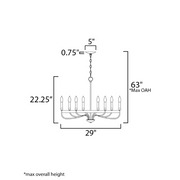 Maxim 14498 Frankie 8-lt 29" Chandelier