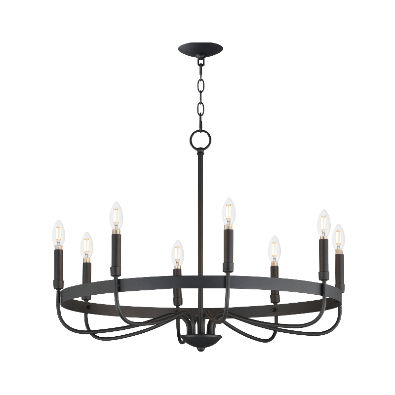 Maxim 14498 Frankie 8-lt 29" Chandelier - Matte Black