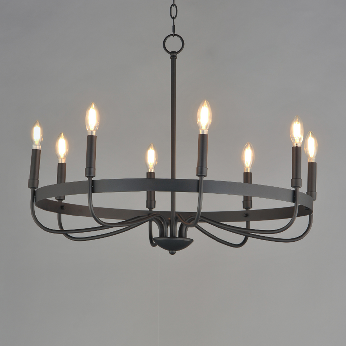 Maxim 14498 Frankie 8-lt 29" Chandelier - Matte Black