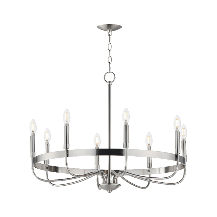 Maxim 14498 Frankie 8-lt 29" Chandelier - Satin Nickel