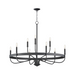 Maxim 14499 Frankie 9-lt 40" Chandelier - Matte Black