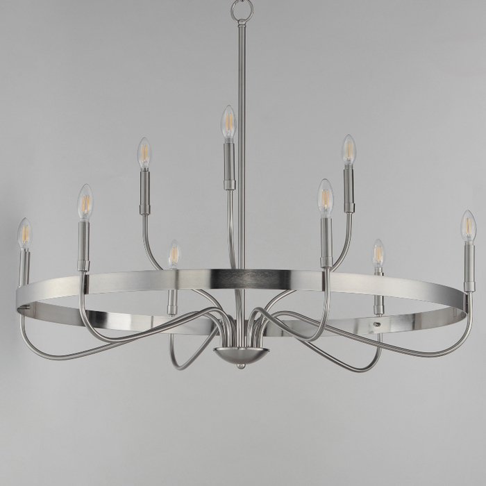 Maxim 14499 Frankie 9-lt 40" Chandelier - Satin Nickel