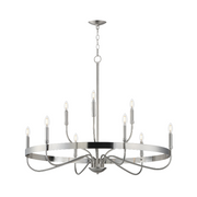 Maxim 14499 Frankie 9-lt 40" Chandelier - Satin Nickel