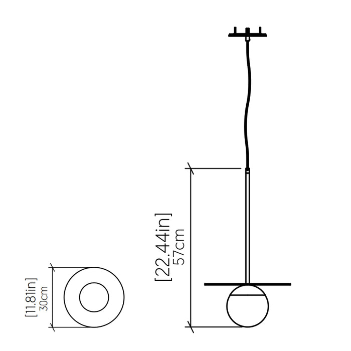Accord 1462 Orbit 1-lt 12" LED Pendant