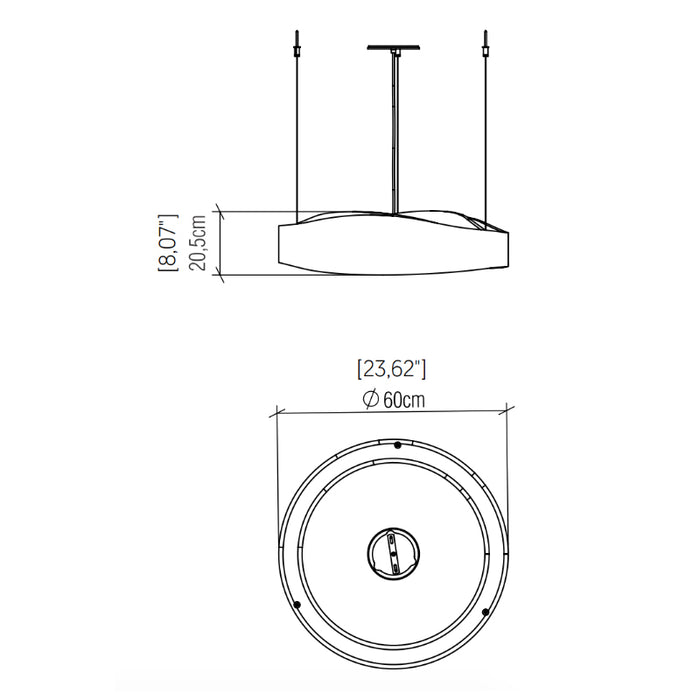 Accord 1467 Horizon 1-lt 24" LED Pendant