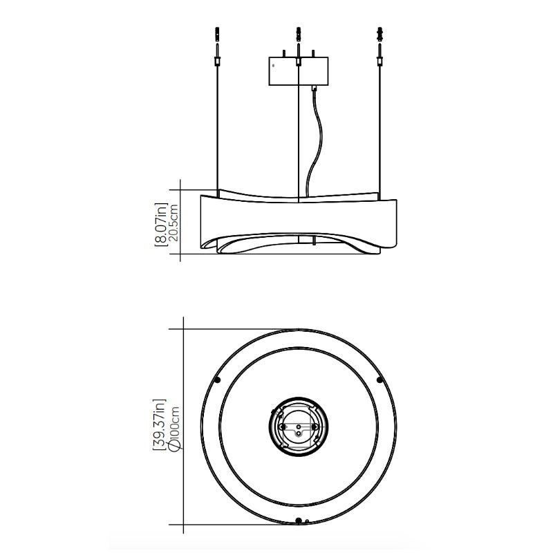 Accord 1469 Horizon 1-lt 39" LED Pendant