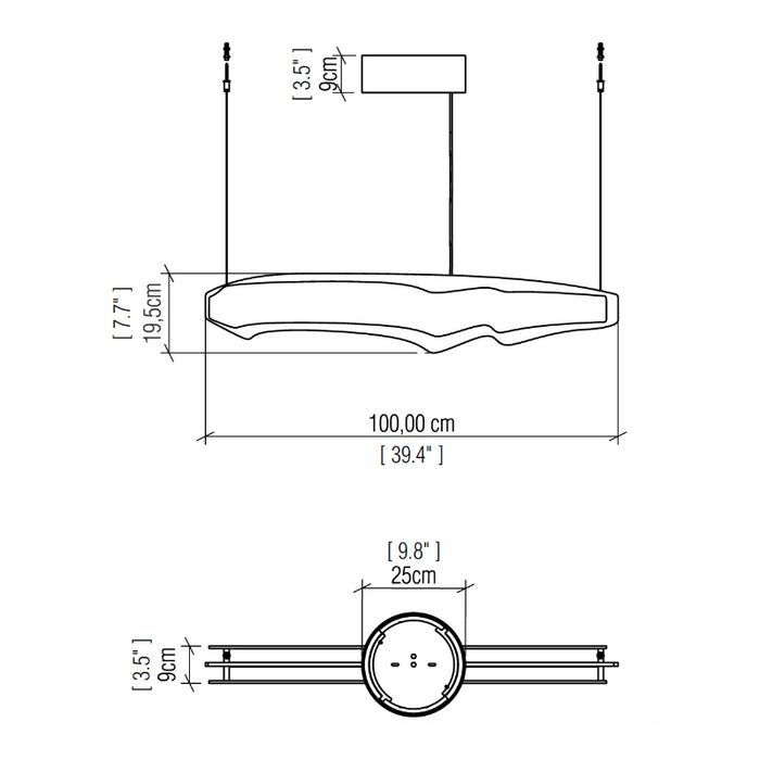 Accord 1470 Horizon 1-lt 39" LED Pendant